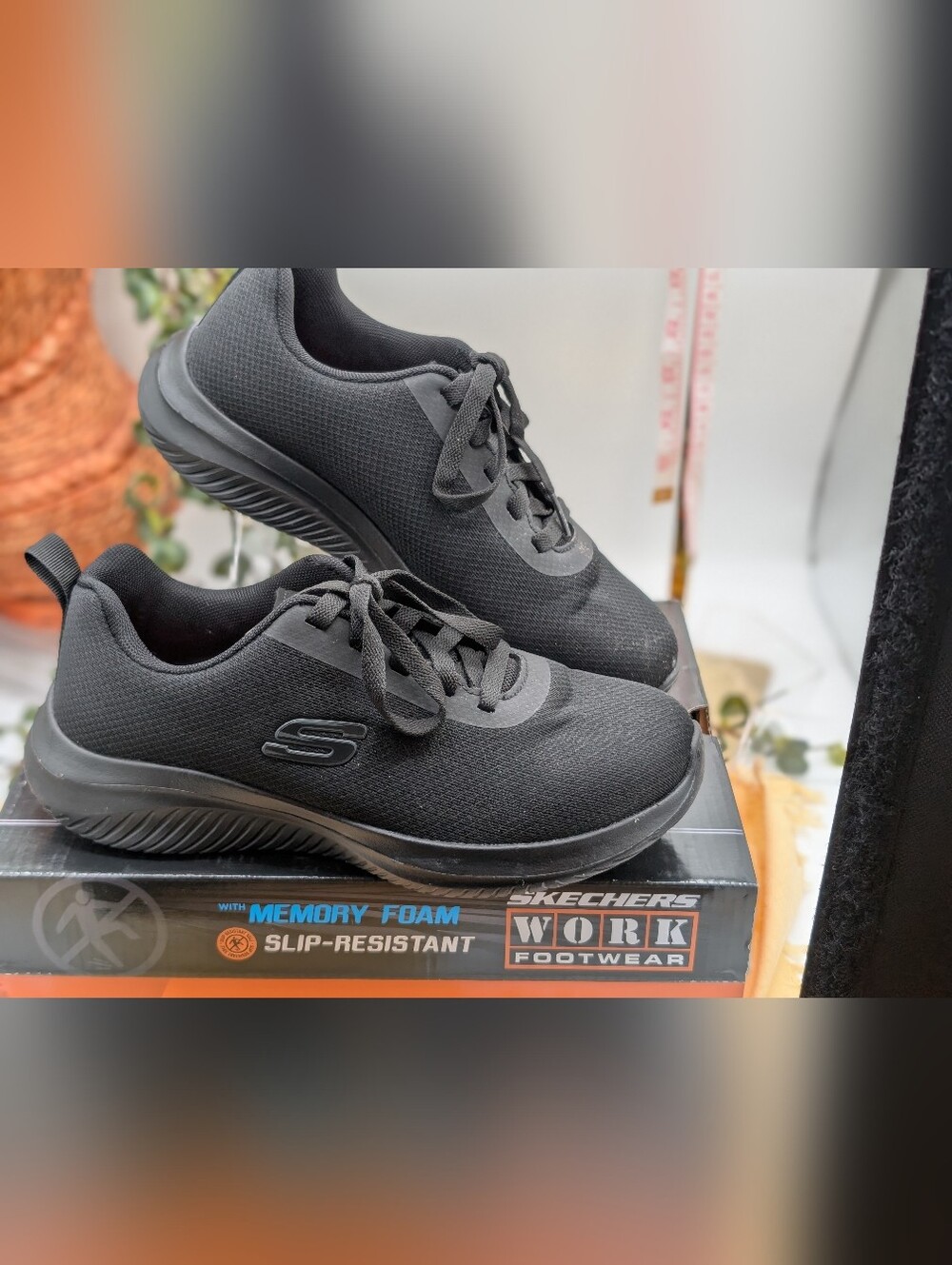 Skechers Work Ultra Flex 3.0 Jinie Slip Resistant Memory Foam Shoes Black Size 7